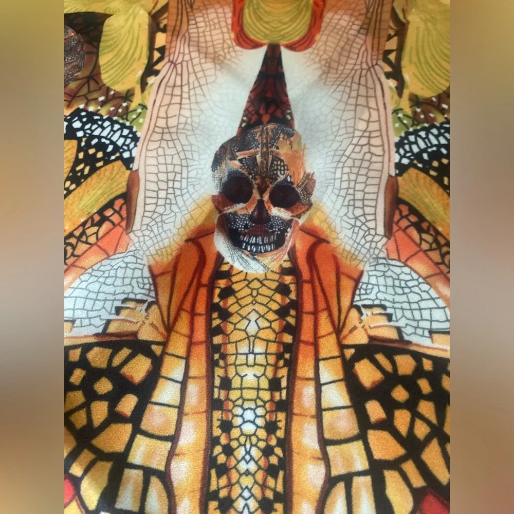 Authentic Alexander McQueen Extra Large Silk Scarf Shawl - Plato’s Atlantis Era